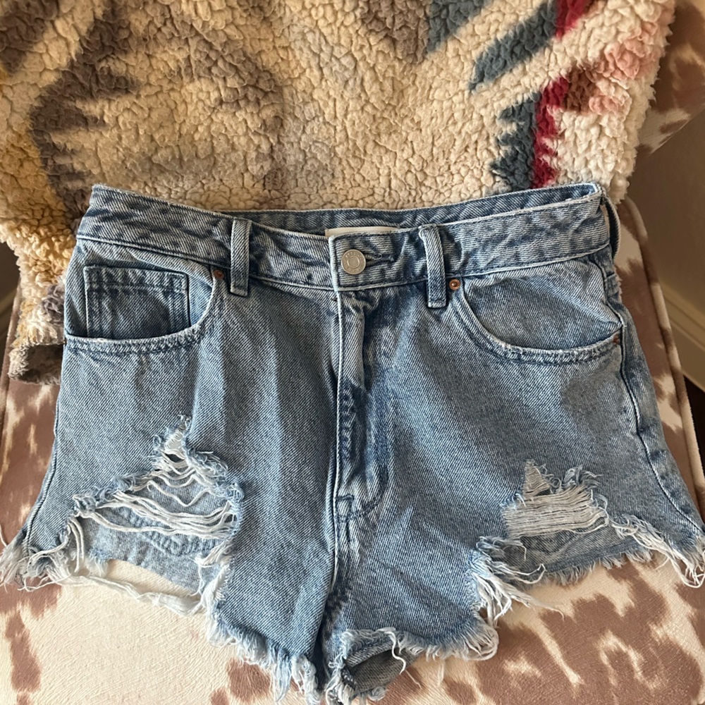 Pacsun light wash denim jean shorts